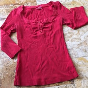 Charlotte Tarantola red 100% stretch ribbed cotton